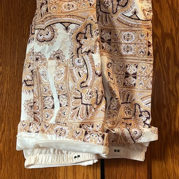 Free People Movement Alpine Glow Printed Snow Bib in Brushed Sail Paisley Size S - Picture 10 of 15